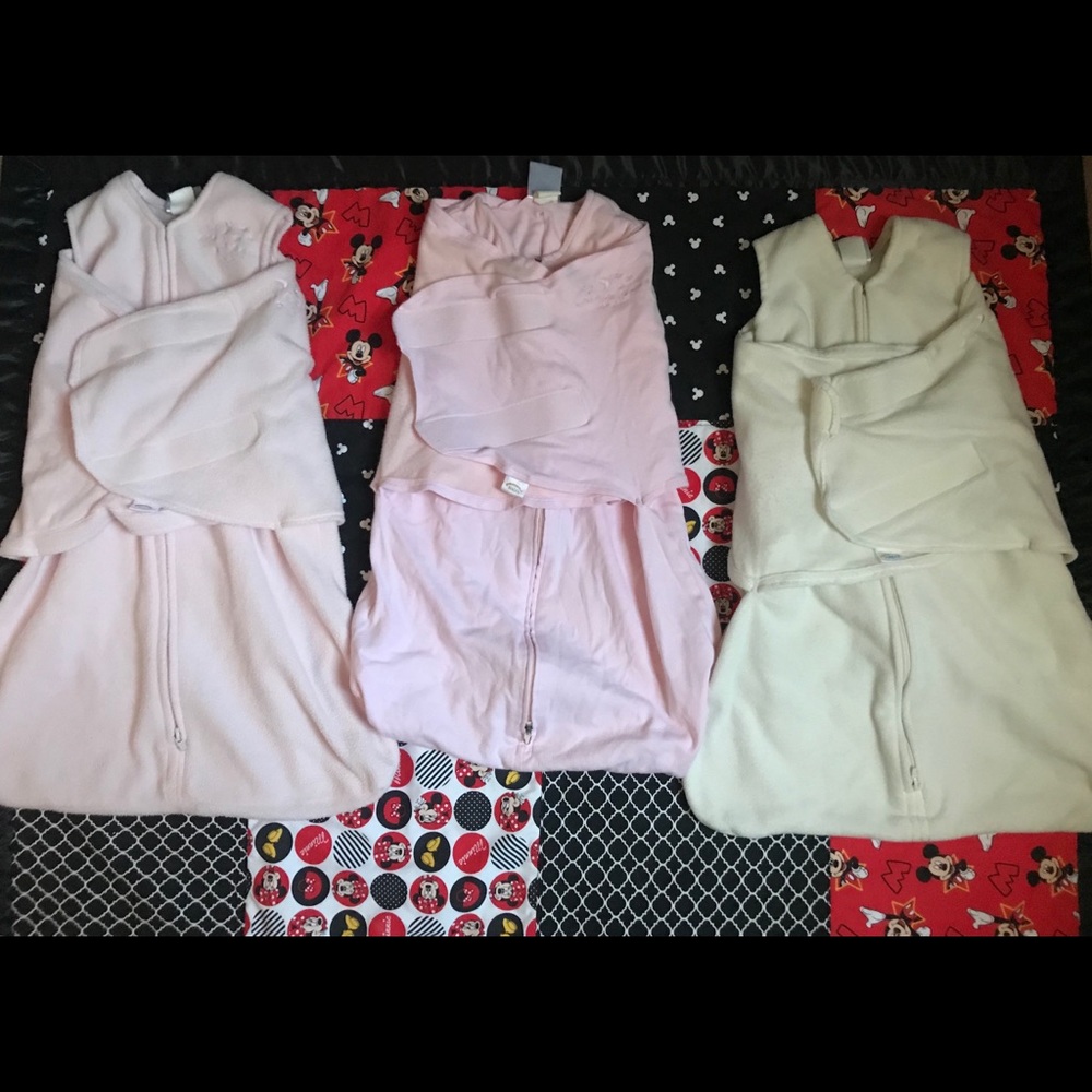3 small Halo SleepSacks Swaddlers